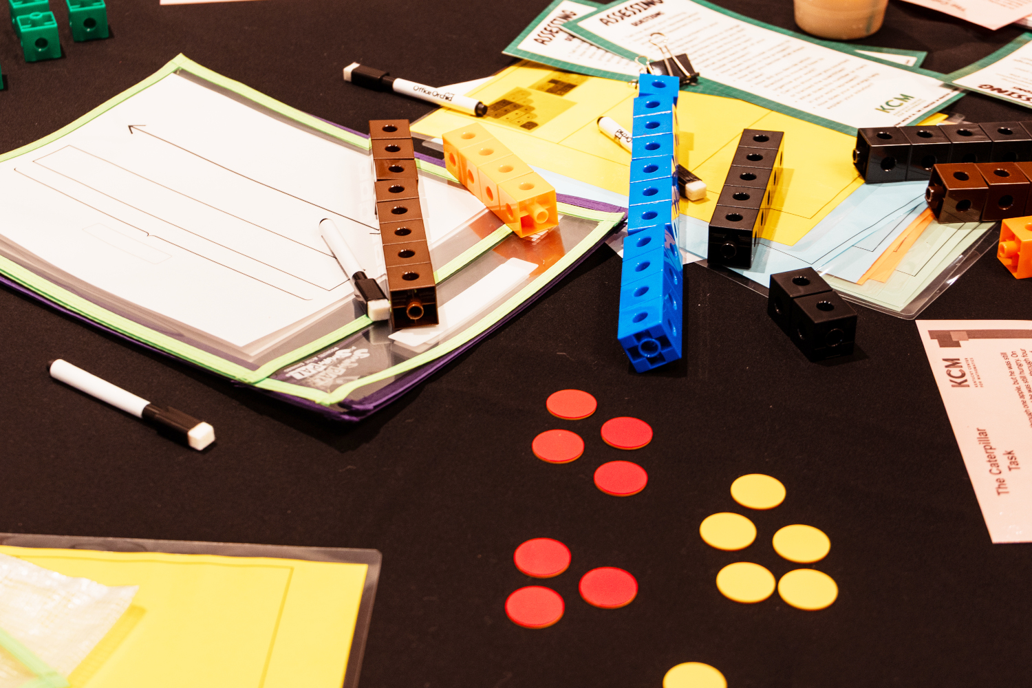 Math manipulatiaves on a table