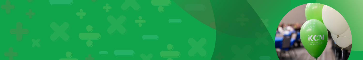 Several balloons with the KCM logo.