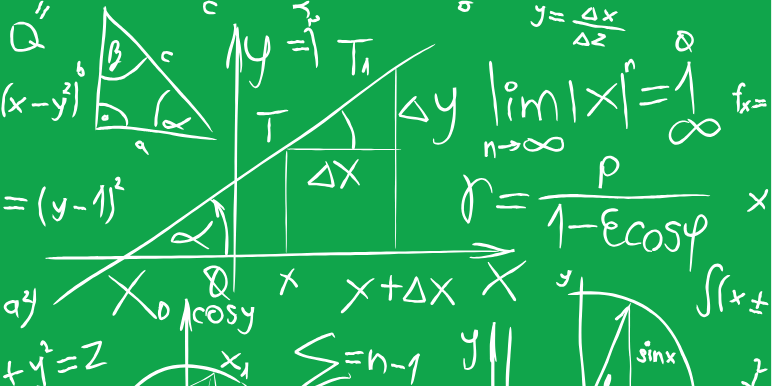 Math symbols and equations.